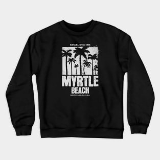 Myrtle Beach, South Carolina Palm Trees Crewneck Sweatshirt